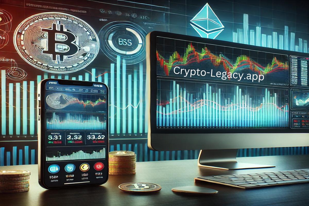 Crypto-Legacy.app software interface displaying real-time market data and automated trading features