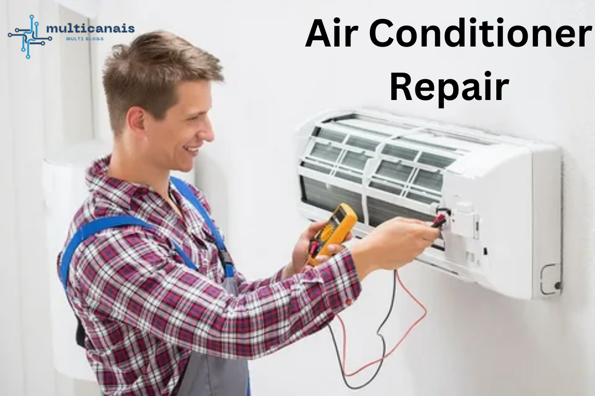 Technician providing expert air conditioner repair to ensure reliable and worry-free summer cooling