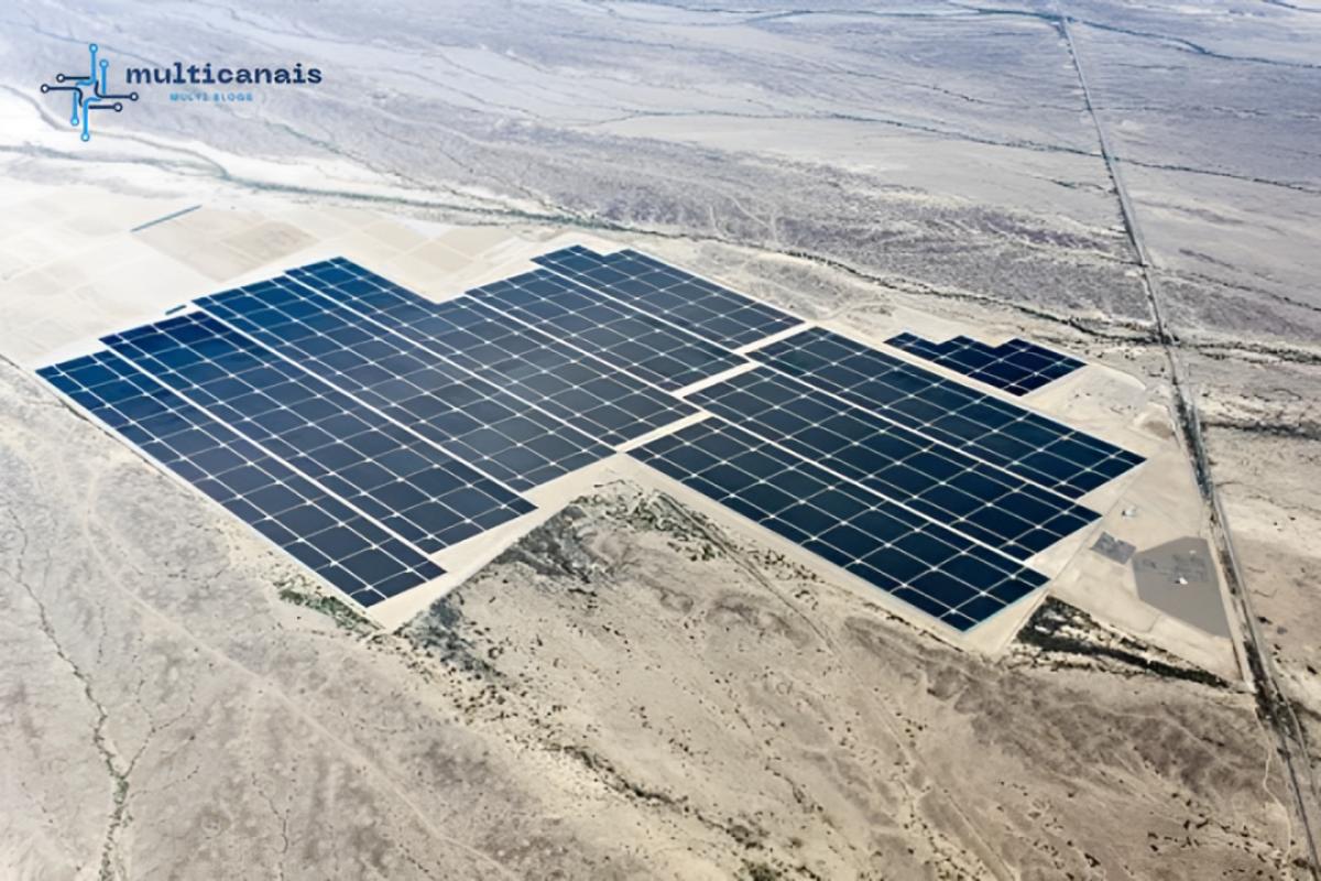 Aerial view of St Croix’s large-scale solar project generating renewable energy for the island